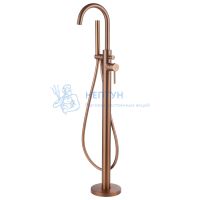 Смеситель Abber Wasser Kreis AF8115MRGN напольный для ванны, розовое золото матовое