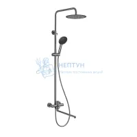 Душевая система Prohanss P31.24.09 для ванны и душа с тропическим душем поворотный излив 35 см, графит
