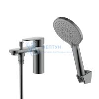Смеситель на борт ванны Оружейная сталь Aquatek Ника AQ1844BGM