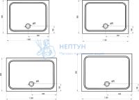 Поддон GIGANT PRO 110х80 CHROME белый Ravak XA04D401010