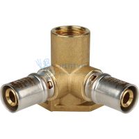 Тройник пресс настенный с креплением 16x1/2" Stout SFP-0015-001216