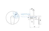 Встраиваемый смеситель Хром Aquatek Ника AQ1866CR
