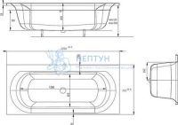 Акриловая ванна Jacob Delafon Elise 170x75 прямоугольная отдельностоящая E60279RU-01