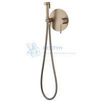 Смеситель ABBER Emotion AF8826G с гигиеническим душем, золото матовое