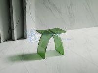 Стульчик для ванной прозрачный ABBER Kristall AT1739Emerald зеленый