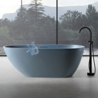 Ванна из искусственного камня ABBER Dortmund AM9911G серая матовая