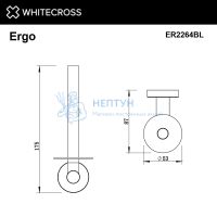 Держатель запасного рулона туалетной бумаги Whitecross Ergo ER2264BL (черный мат)