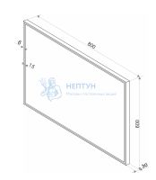 Зеркало Континент Sting LED, 80x60 см, LED подсветка, сенсорный выключатель ЗЛП511