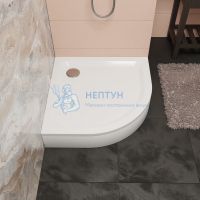 Душевой поддон 90*90*3.5 h 22 RGW STYLE Белый/Полукруг Ø90 (FW5-8)