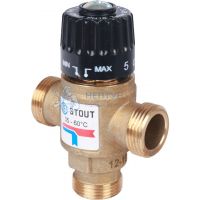 Термостатический смесительный клапан Stout для систем отопления и ГВС 3/4" резьба SVM-0120-166020
