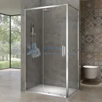 Душевой уголок Black & White 1500x900 7151500900BNL