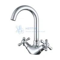 Смеситель Prohanss P10.13 для раковины вентильный поворотный, хром