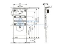 Инсталляция для писсуара Tece Teceprofil 9320013 1120 мм