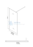 Душевая стенка Niagara Nova NG-781-90BLACK 900x0x2000