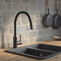 Смеситель для кухни, черный матовый, Kitchen 360, IDDIS, K36BLJ0i05
