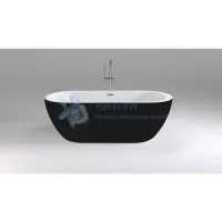 Акриловая ванна Black & White Swan 170x80 отдельностоящая овальная черная 105SBBL