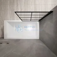 Ограждение на ванну поворотное REA LAGOS-1 70 Black REA-K4569