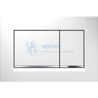 Смывная клавиша Geberit Sigma30, двойной смыв: белые, глянцевый хром 115.883.KJ.1