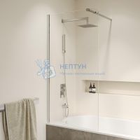 Шторка на ванну 90*150 RGW SC-052 Хром/Прозрачное/10 мм (Easy)