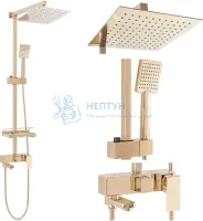 Душевая стойка с изливом REA JACK Gold REA-P7008