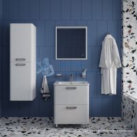 Тумба напольная, белая, 60 см, Brick, Iddis BRI60WFi95. Подходит ум. 0106000i28