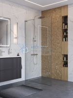 Душевая перегородка BelBagno UNO-L-1-TB-110-C-Cr