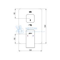 Встраиваемый смеситель для ванны ECA 102167205C1EX-KDE матовый черный