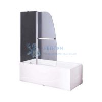 Шторка для ванны Grossman GR-100/2 (140х120) распашная,профиль хром, стекло прозрачное