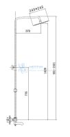 Душевая система с термостатомхром Haiba HB2422