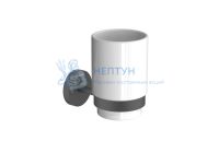 Стакан с держателем AQUATEK, матовый черный AQ4604MB БЕТТА