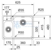 Мойка ВСX 260 TL Franke 127.0688.780