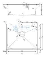 Кухонная мойка нерж.сталь графит D&K DKS605006, в комплекте с сифоном, корзиной, дозатором