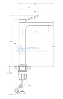 Смеситель для накладной раковины без донного клапана BelBagno ALBANO-LMC-CRM-W0