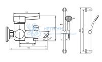 Душевой комплект со смесителем Dorff Logic NEW D0103030SS