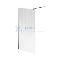 Душевая перегородка CRISTALLO с рифленым стеклом, 100х210, хром