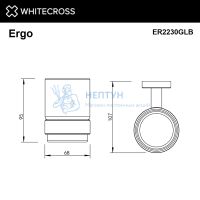 Стакан подвесной Whitecross Ergo ER2230GLB (брашированное золото)