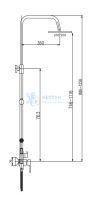 Душевая система однорычажная хром Haiba HB2416