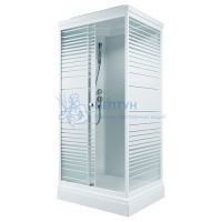 Душевая кабина Квадро прямоугольная профиль белый 1200x800 Triton Щ0000045508