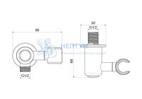Шланговое подсоединение с держателем AQUATEK, полир. золото AQ2462PG КЛАССИК