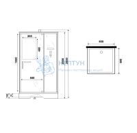 Душевая кабина Niagara Standart ST80/15Q/BK 800x800x2000