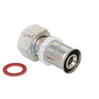 Соединитель пресс с накидной гайкой 20x1/2" Valtec VTm.222.N.002004