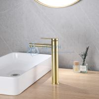 Смеситель ABBER Emotion AF8811G для накладной раковины, золото матовое