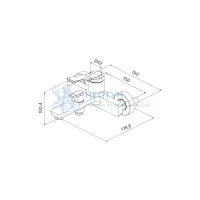 Смеситель для ванны, глянцевый хром, Parker, IDDIS, PARSB02i02WA