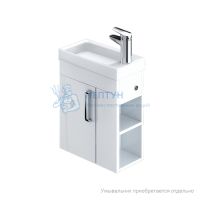 Тумба подвесная, 40 см, полки справа, белая, TORR, Iddis TOR40WRi95. Подходит умывальник 0014000U28
