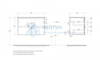 База под раковину подвесная BelBagno KRAFT-800-2C-SO-GSO