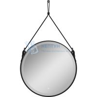 Зеркало Континент Millenium LED, D 65 см, LED подсветка, сенсорный выключатель, черный ремень ЗЛП969