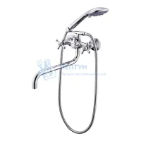 Смеситель Prohanss P10.22 для ванны и душа вентильный поворотный излив 30 см, хром