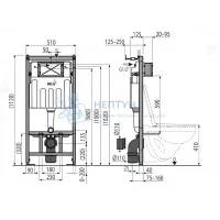 Инсталляция для унитаза AlcaPlast AM101/1120-3:1 RU M371-0001
