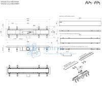 Трап для душа линейный, универсальный затвор Tile, 60 см Am.Pm W02SC-U11-060-04BM