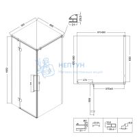 Душевой уголок Niagara Nova NG-6831-34BLACK 900x900x1950
